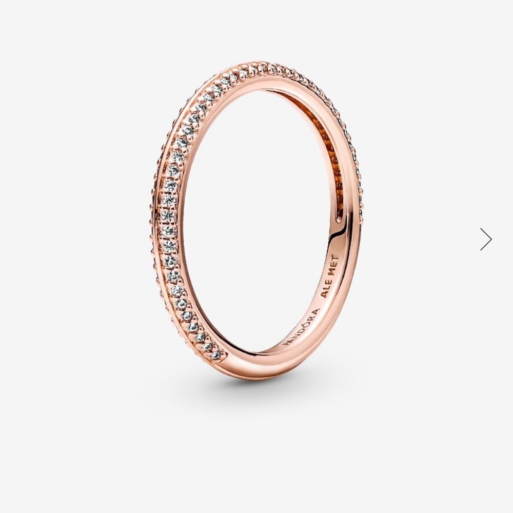 Pandora Me Pavé Ring-Rose Gold Plated size 5